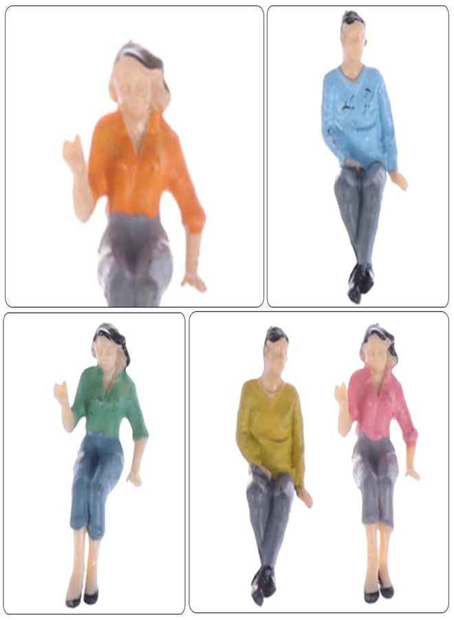 CORHAD 16Pcs Halloween Mini People Figurines Colorful Architectural Plastic Small Dollhouse Figures Sitting and Standing for Miniature Scenes Diorama for Kids Play - Image 5